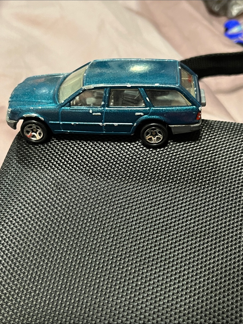 Blue Metallic Station Wagon Toy Car for Kids by